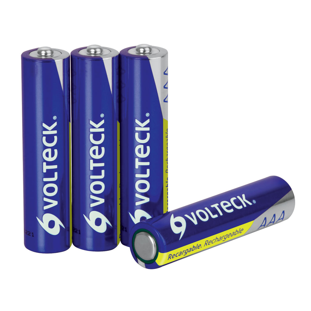 Pilas recargables AAA uso general, 600 mAh, 4pz, VOLTECK RE-AAA2 (47201)