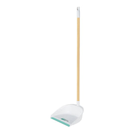 Recogedor plástico con bastón de madera, KLINTEK RECO-11B (57024)