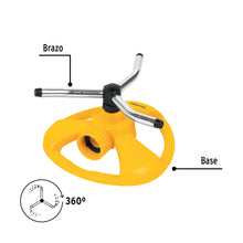 Cargar imagen en el visor de la galería, Aspersor giratorio de 3 brazos con base plástica, PRETUL REG-3 (20065)