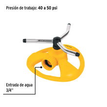 Cargar imagen en el visor de la galería, Aspersor giratorio de 3 brazos con base plástica, PRETUL REG-3 (20065)