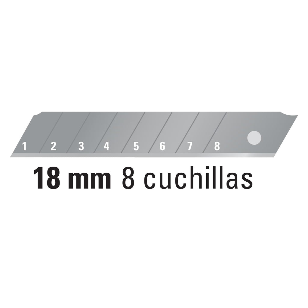 Estuche con 10 cuchillas SK4 de 18 mm para cutter, TRUPER REP-CUT-6 (16965)