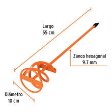 Cargar imagen en el visor de la galería, Revolvedor de pintura, 100mm de diámetro, TRUPER  REV-10 (15824)