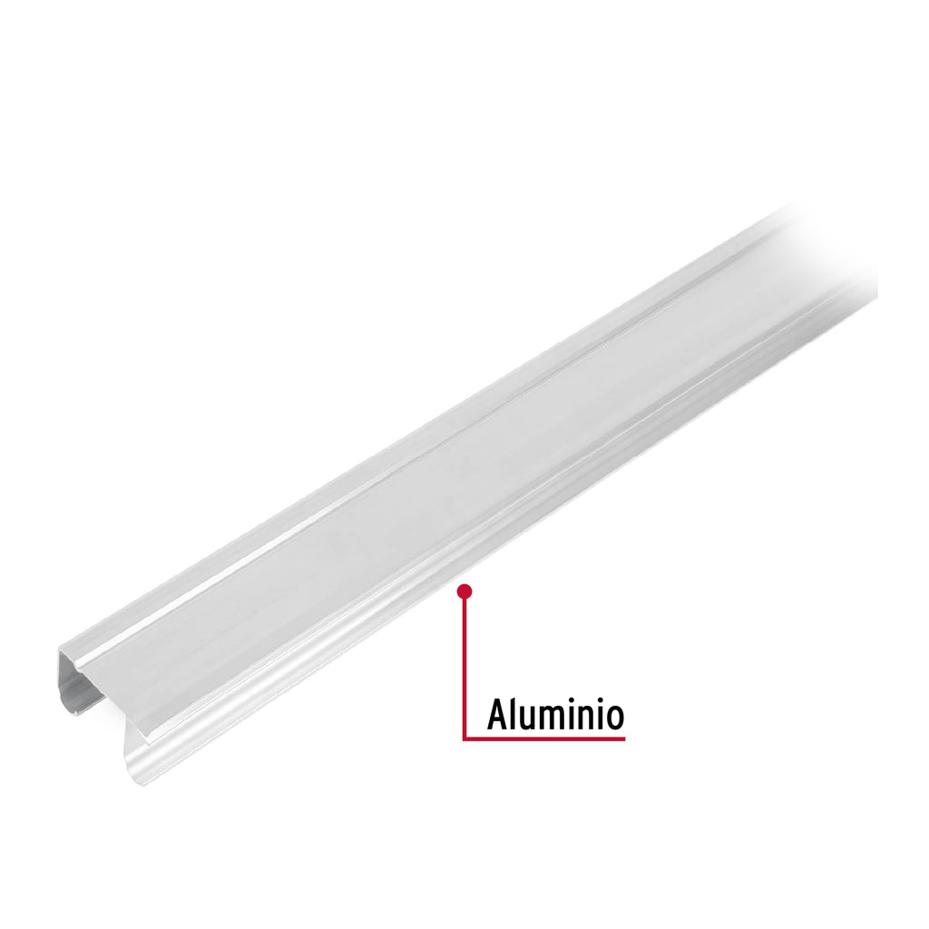 Riel superior "JJ" de aluminio para puerta corrediza 2 m, HERMEX RJJ-20 (48972)