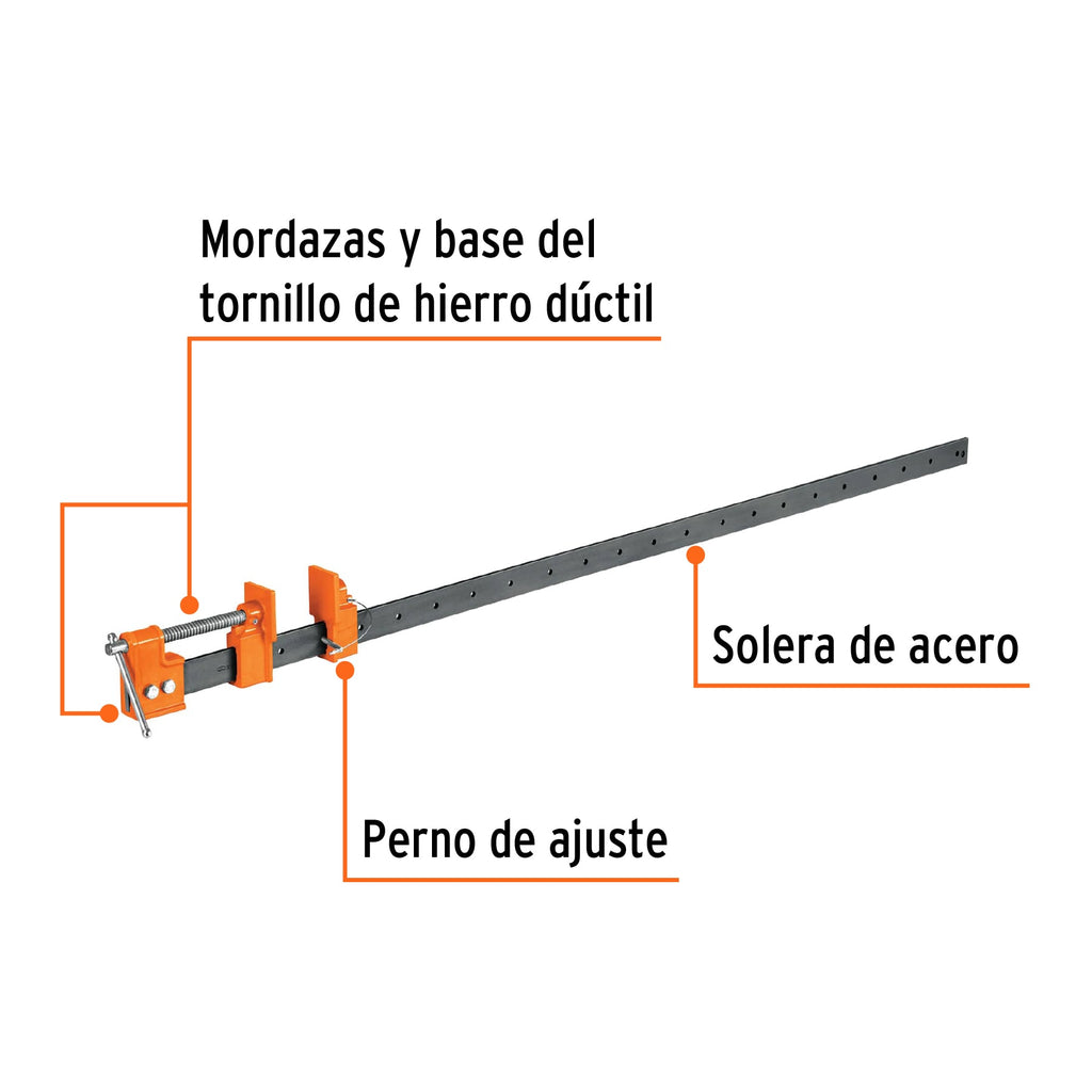 Sargento 48" de solera de acero, TRUPER S4 (17737)