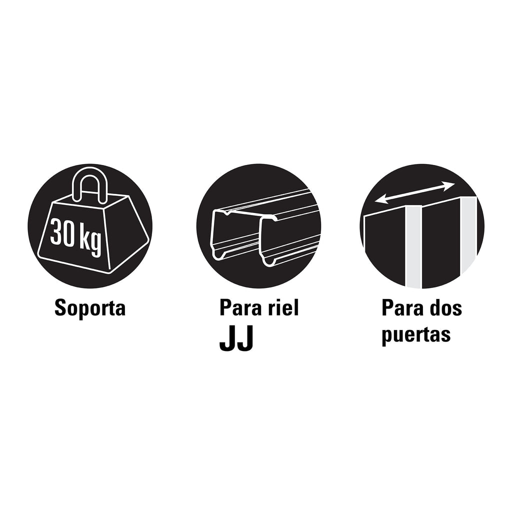 Correderas para riel superior de clóset, HERMEX SC-01 (48970)