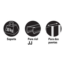 Cargar imagen en el visor de la galería, Correderas para riel superior de clóset, HERMEX SC-01 (48970)