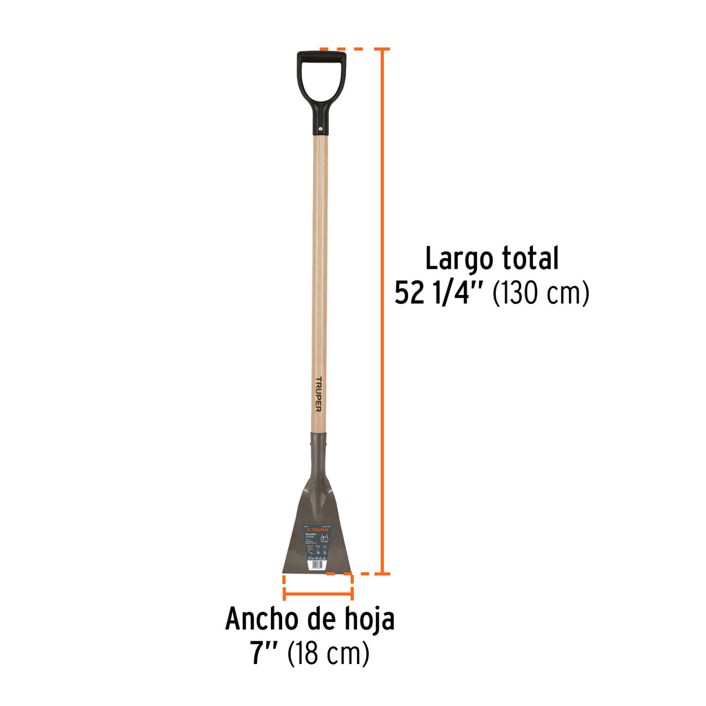 Raspador forjado de 7", puño "Y", mango de 42", TRUPER SCR-7D (18660)