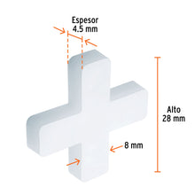 Cargar imagen en el visor de la galería, Bolsa con 75 separadores de 8 mm de losetas, TRUPER SELO-80 (11940)