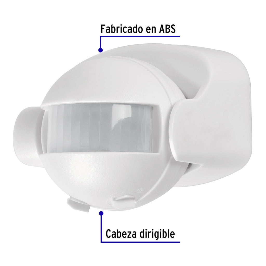 Sensor de movimiento de 180° para pared y techo, VOLTECK SEMO-180 (46594)