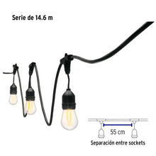 Cargar imagen en el visor de la galería, Serie de 14.6 m con 24 luces de LED para exterior, VOLTECK SL-14L (49991)