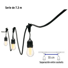 Cargar imagen en el visor de la galería, Serie de 7.3 m con 12 luces de LED para exterior, VOLTECK SL-7L (49992)