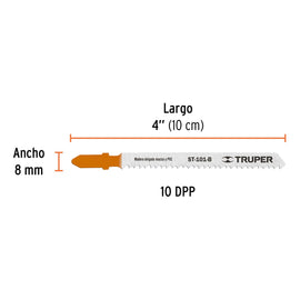 Blíster con 5 seguetas 10 DPP zanco 