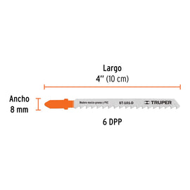 Blíster con 5 seguetas 6 DPP zanco 