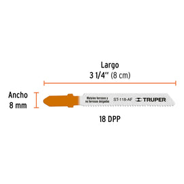 Blíster con 5 seguetas 18 DPP zanco 