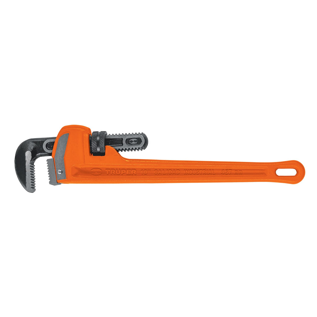 Llave stilson 18" cuerpo robusto de hierro dúctil, TRUPER STI-18 (15839)