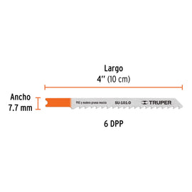 Blíster con 5 seguetas 6 DPP zanco 