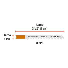 Blíster con 5 seguetas 8 DPP zanco 