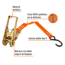 Cargar imagen en el visor de la galería, Juego de 2 sujetadores con matraca carga máxima 1125 kg, TRUPER SU-1125R (19282)