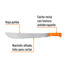 Cargar imagen en el visor de la galería, Machete estándar 18&quot; cacha naranja remachada, TRUPER T-460-18P (15885)