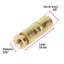 Cargar imagen en el visor de la galería, Taquetes expansivos de 1/4&quot; sin tornillo, bolsa con 4pz FIERO TAE-5/16 (44363)