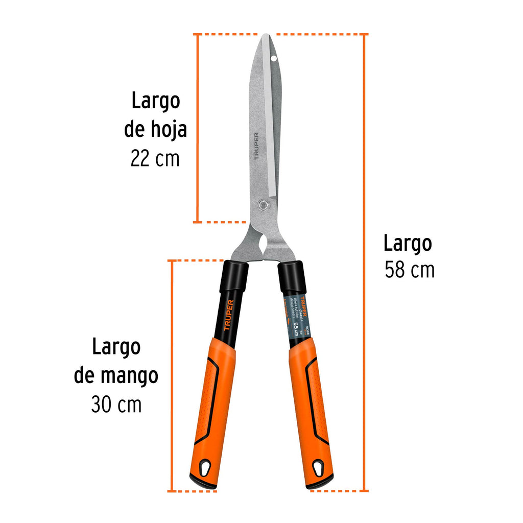 Tijera para poda 58 cm Classic mangos tubulares, TRUPER TB-19 (18398)