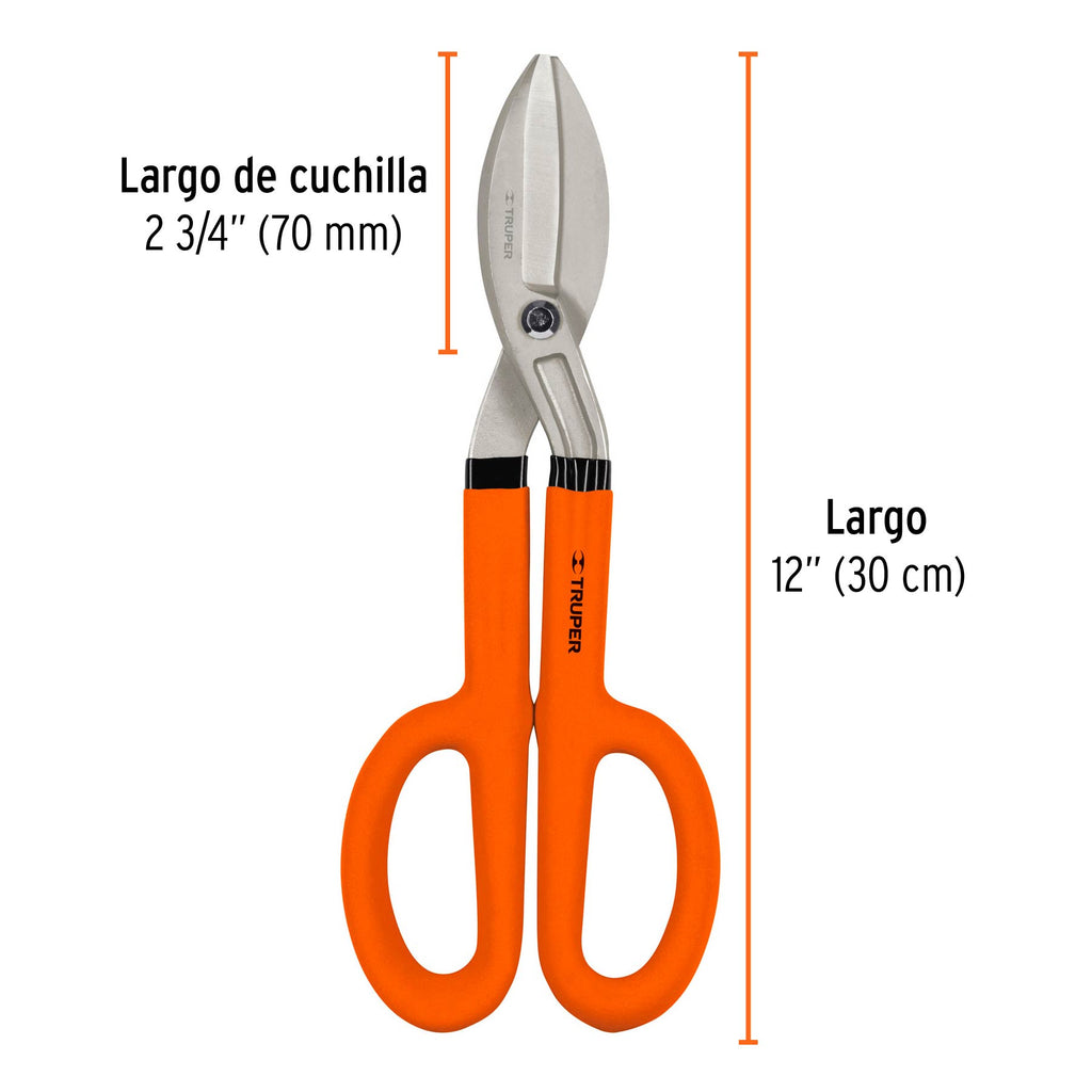 Tijera para hojalatero 12", TRUPER TH-12 (18502)