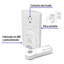 Cargar imagen en el visor de la galería, Timbre inalámbrico con receptor para enchufar, 1 tono, VOLTECK TIMI-100C (46631)