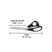 Cargar imagen en el visor de la galería, Tijera 8&quot; de acero inoxidable para casa y oficina, PRETUL TINOX-8C (23185)