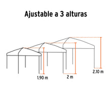 Cargar imagen en el visor de la galería, Toldo plegable de 3 x 3 m, TRUPER TOL-3 (66075)