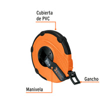 Cargar imagen en el visor de la galería, Cinta métrica larga 20 m fibra de vidrio, carcasa plástica, TRUPER TP20ME (12638)