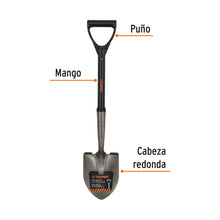 Cargar imagen en el visor de la galería, Pala cajuelera redonda, puño &quot;D&quot; con mango fibra de vidrio TRUPER TR-BY-F (17195)