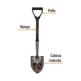 Pala cajuelera redonda, puño 