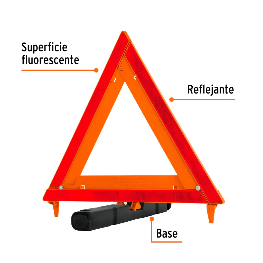 Triángulo de seguridad de 44 cm de alto con estuche plástico, TRUPER TRISE-435 (10942)