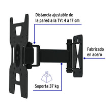 Cargar imagen en el visor de la galería, Soporte para pantallas 23&quot; a 37&quot; mov. angular y articulado, VOLTECK TVSM-37 (46094)