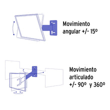 Cargar imagen en el visor de la galería, Soporte para pantallas 23&quot; a 37&quot; mov. angular y articulado, VOLTECK TVSM-37 (46094)