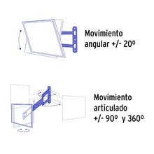 Cargar imagen en el visor de la galería, Soporte para pantallas 23&quot; a 42&quot; mov. angular y articulado, VOLTECK  TVSM-42 (46095)