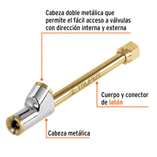 Cargar imagen en el visor de la galería, Inflador de cabeza doble, cuerda 1/4 NPT TRUPER VAL-INF-1/4 (19089)