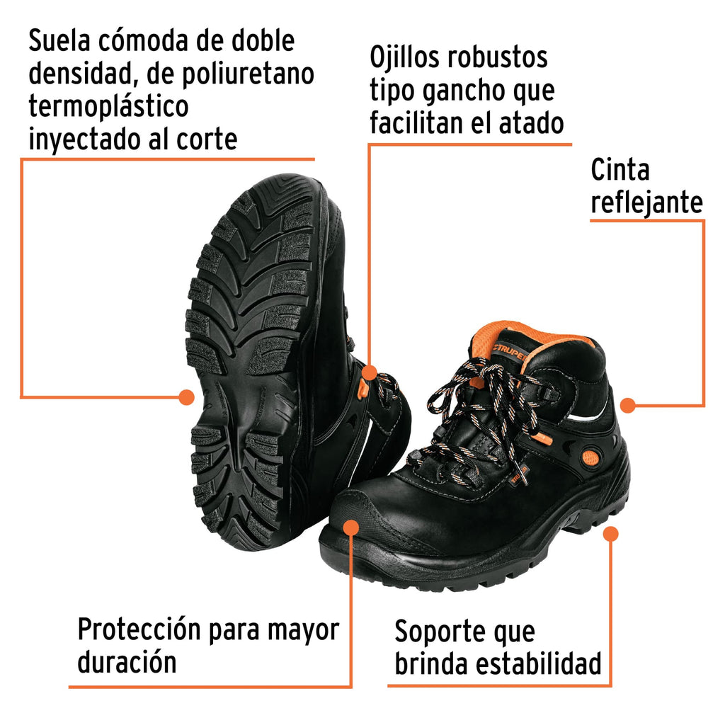 Zapatos #27 industriales de seguridad TRUPER ZC-427N (15494)