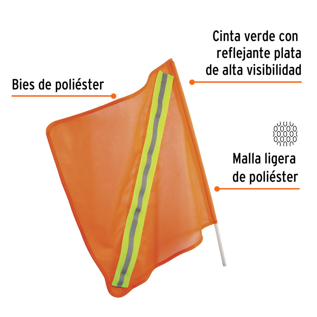 Banderola vial con tira reflejante BA-NR (13119) TRUPER