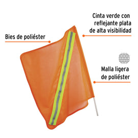 Banderola vial con tira reflejante BA-NR (13119) TRUPER