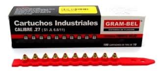 Cartucho industrial de acondicionamiento rojo calibre 27 GRAM-BEL (S1JL6.8X11)