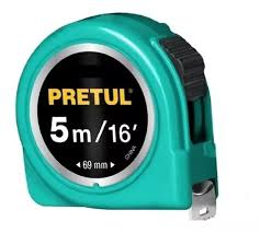 Flexómetro 5 m cinta 19 mm, PRETUL PRO-5MEC (21608)