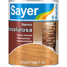 Barniz nitrocelulosa SAYER NL-0740.40 nitrolaca transparente brillante 4L