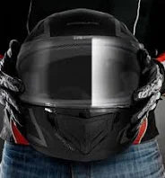 Cargar imagen en el visor de la galería, Casco para motocicleta EXOSSKELETON  color negro