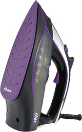 Plancha de vapor Oster con suela de cerámica morada y avanzada tecnología de vapor gcstae6502-013